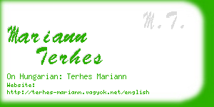 mariann terhes business card